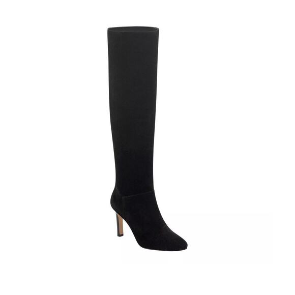 Marc Fisher Zadia Black Suede Tall Knee-High Boots - NEW - MSRP $299.00 Size 10
